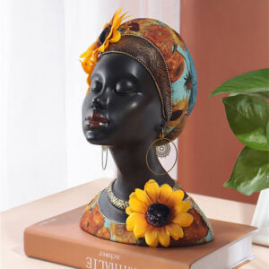African Female Head Statue